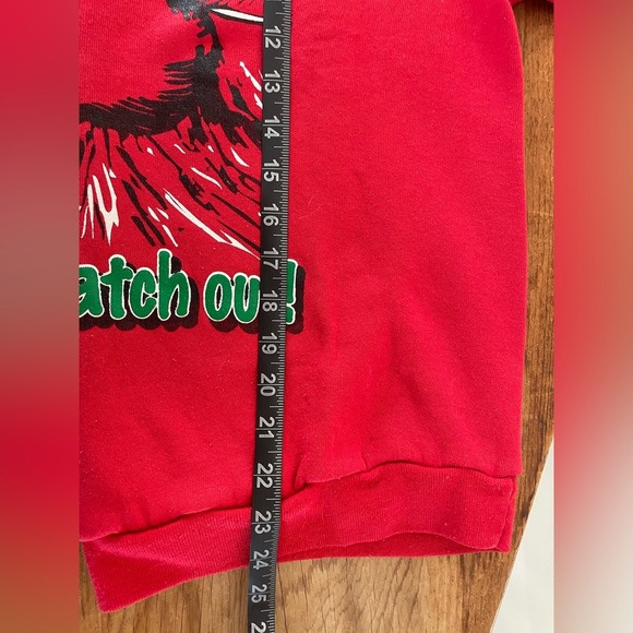 Vintage Christmas Crewneck Sweatshirt Creepy Santa Better Watch Out Unisex USA - Picture 9 of 9